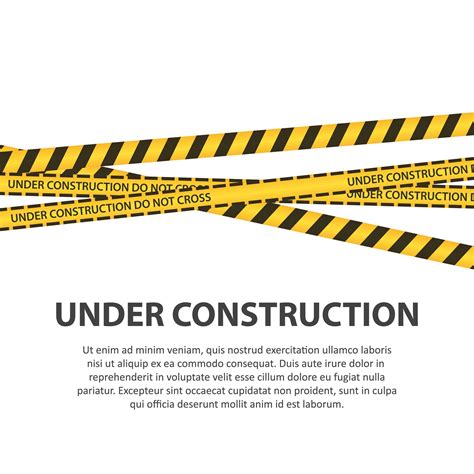 Under Construction Zone Vector Design Illustration Isolated On White