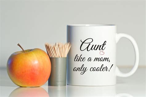 aunt like a mom only cooler mug t for aunt aunt t etsy