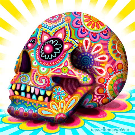 Day Of The Dead Art A Gallery Of Colorful Skull Art Celebrating Dia De