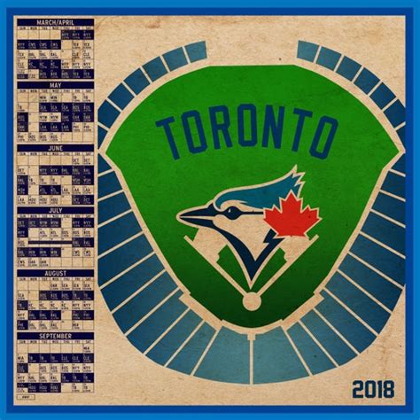 Items Similar To Toronto Blue Jays 2018 Schedule Print On Etsy