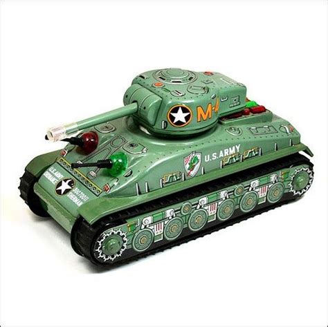 Sherman Tank Tin Toy Toys Tin Toys Antique Toys