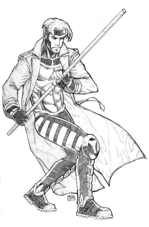 Gambit By Mikedimayuga Avengers Coloring Pages Avengers Coloring