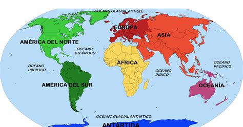 Top 19 Mejores Mapa De Los 5 Continentes Con Nombres Para Imprimir En