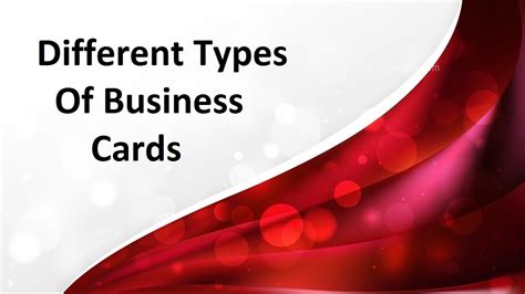Different Types Of Business Cards Which Is Best For You Digital