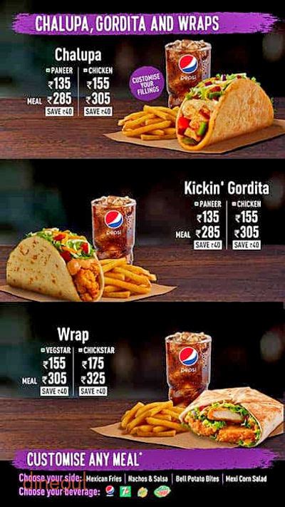 Menu Of Taco Bell Sector 32 Noida Dineout