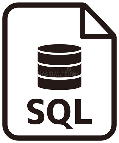 Sql Icon Major Database Format Vector Icon Illustration Stock Vector