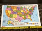 Ebay Prístina Laminado doble cara 17"X11" Estados Unidos 2C y Mapa ...