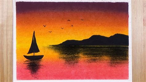 Simple Pastel Sunset Painting For Beginners Faber Castell