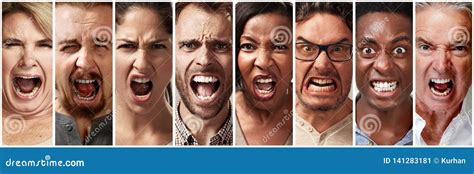 Angry Fury And Screaming People Stock Image Image Of Feverishness
