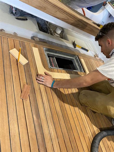 Teak Decking Fort Lauderdale Boat Decking Material Custom Marine Carpentry
