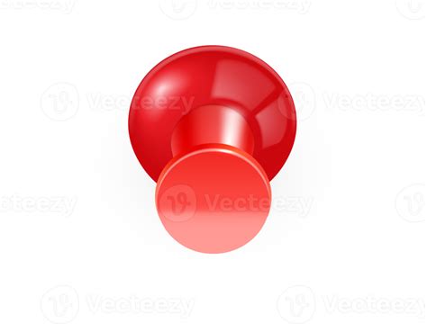 Glossy Red Push Pin 11421281 Png