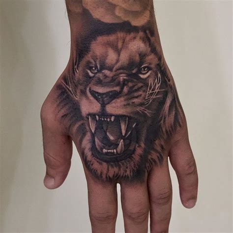 Aggregate More Than 75 Roaring Lion Tattoo On Hand Vn