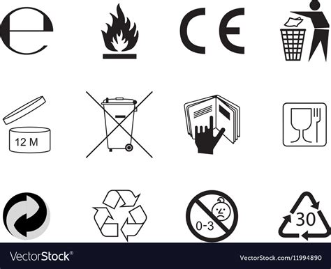 Set Of Packaging Symbols Royalty Free Vector Image