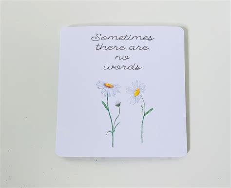 Sometimes There Are No Words Sympathy Card With Watercolour Etsy UK