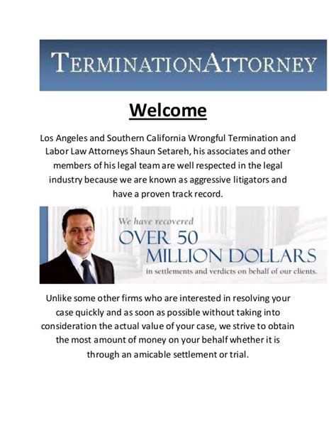 Setareh Law Group Wrongful Termination Attorney In Los Angeles