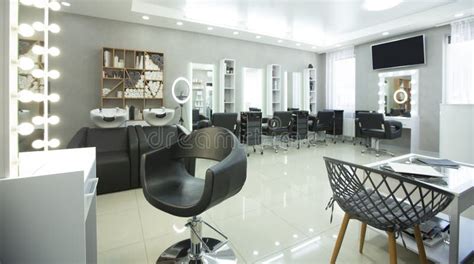 Hairdresser Places And Many Professional Cosmetics Beauty Salon Stock