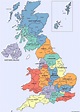 Large Regional Map | England map, Map of britain, Map of great britain