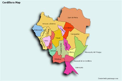Create Custom Cordillera Map Chart With Online Free Map Maker
