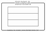 Bandera de rusia para colorear