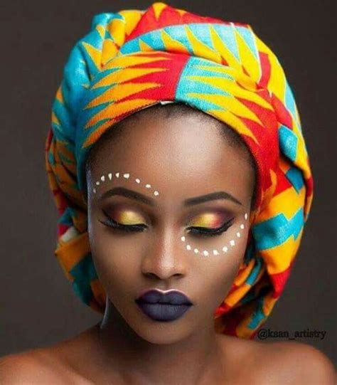 Pin By Vian Femor On Kente African Tribal Makeup African Makeup
