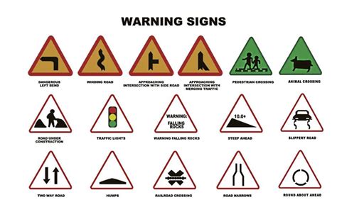 Collection Of Philippine Warning Road Signs Stock Ill