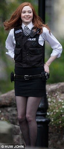 Doctor Whos New Assistant Karen Gillan Shows Off Her Long Legs In Sexy