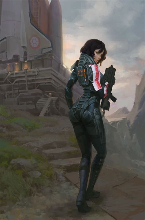 Female Game Character Wallpaper Fantasy Art Futuristic Mass Effect