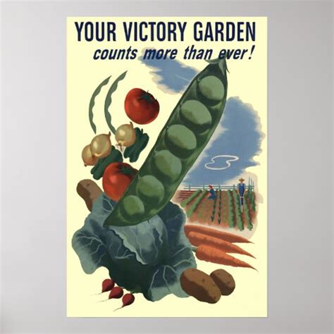Victory Garden Vintage Poster Zazzle