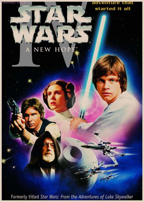 Star War Posters Iv A New Hope Movie Wall Sticker Home Decor Vintage