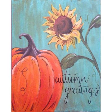 Fun Autumn Theme In Acrylic Paint On Canvas Autumn Painting Acrylic