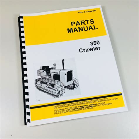 Parts Manual For John Deere 350 Crawler Tractor Catalog Exploded Views