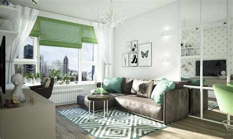 Gorgeous Studio Apartment Design With Beautiful And