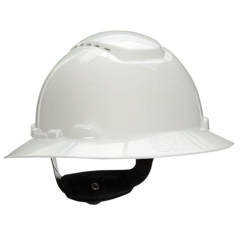 3m H 801v White 4 Point Ratchet Suspension Vented Full Brim Hard Hat