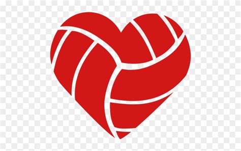 Heart Shaped Volleyball Clipart Png