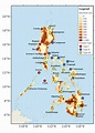 The location of the 32 stations from the Philippine Atmospheric ...
