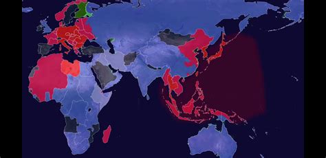 Map Of The World Showing The Extent Of The Axis Powers 1943 Reurope