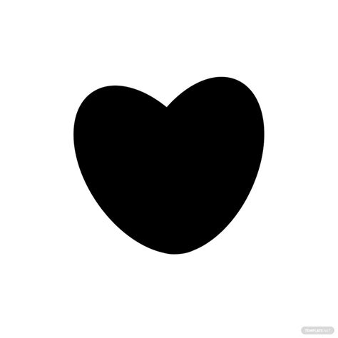 Black Heart Silhouette In Psd Illustrator Svg  Eps Png