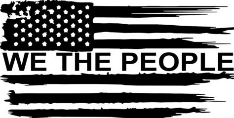 American Flag We The People Tattered Vinyl Decal Sticker Car Truck
