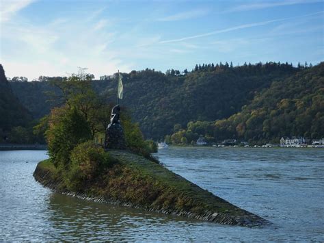 The Lorelei Statue Is Located In The Beautiful Rhine Valley In Germany