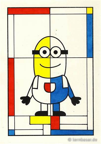 Mondrian Piet Minions Minion Kunstunterricht Arte Grundschule