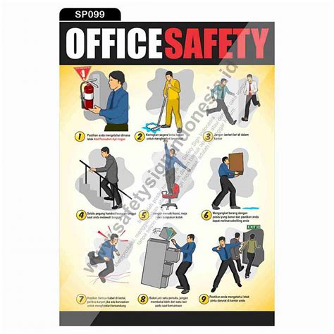 Safety Poster Sp099 Safety Poster Office Safety Safety Sign