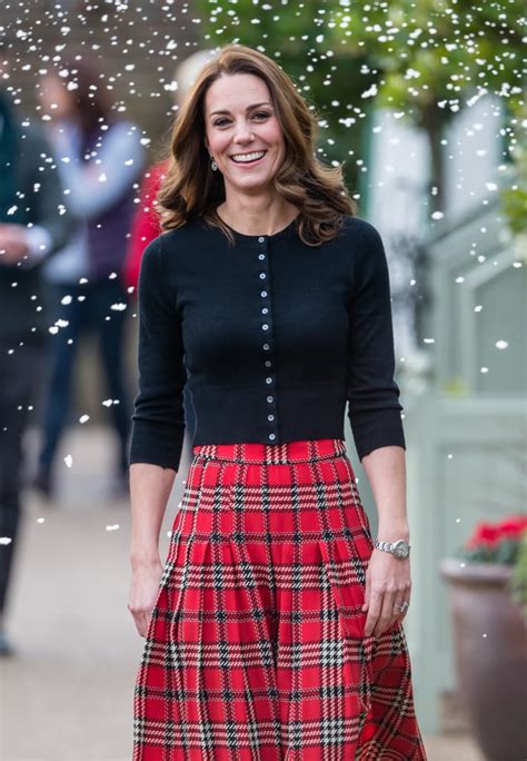 Kate Middletons Plaid Midi Skirt December 2018 Popsugar Fashion Photo 27