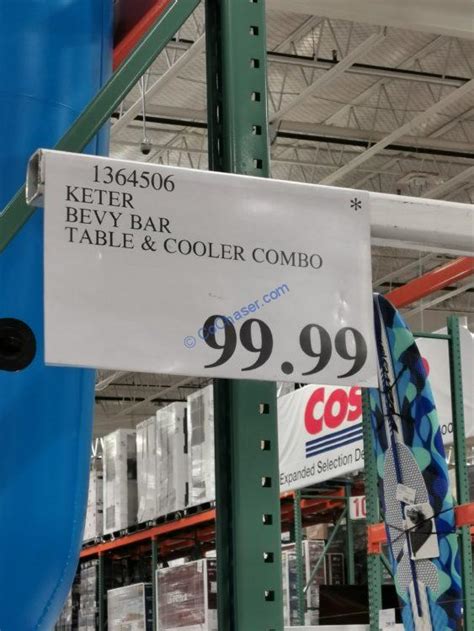 Costco 1364506 Keter Bevy Bar Table Cooler Combo Tag Costcochaser