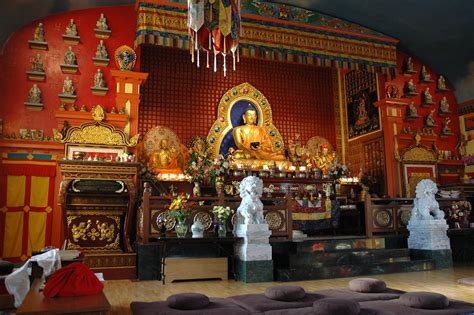 Beautiful Buddha Main Shrine Room Sakya Monastery Of Tibetan Buddhism