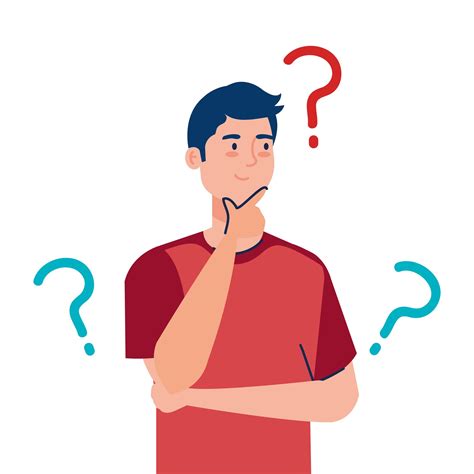 Man Avatar Thinking With Question Marks Vector Design 1894304 Vector Art At Vecteezy