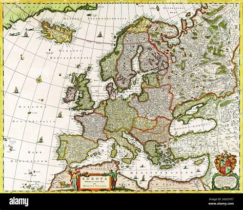 Old Europe Map Retro Europe Map Vintage Europe Map Antique Europe