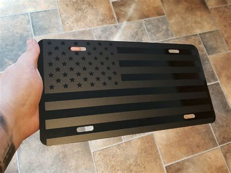 American Flag License Plate Flag Front License Plate Etsy Custom