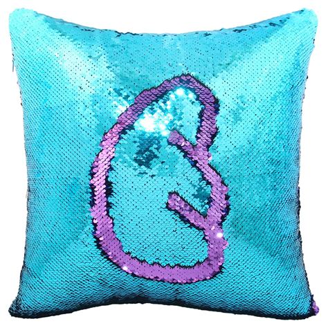 Icosy Home Textil Diy Mermaid Sequin Cushion Cover Magical Pink Throw