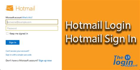 Hotmail Login Email Sign In Login In Account Login Mailtoh