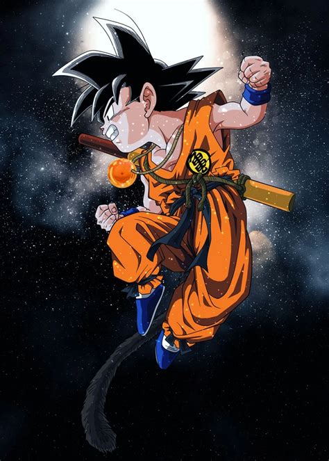Goku Dragon Ball Z Metal Poster Print Holavpn Vpn Displate Anime Dragon Ball Super
